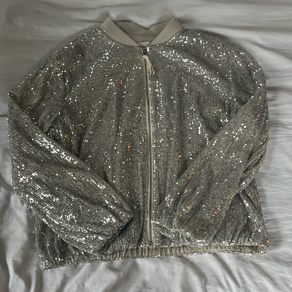 Sequin bomber jacket - perfect for the holidays!